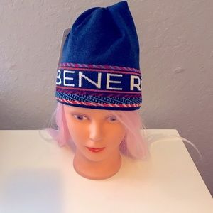 Jytte (you-ray) 100% merino wool beanie hat NWT blue UNISEX